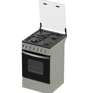 Midea 60*60- 3Gas + 1 Electric Standing Cooker with 4 Functions, Electric Oven (60E3G1H4F-SL), Silver - Image 2